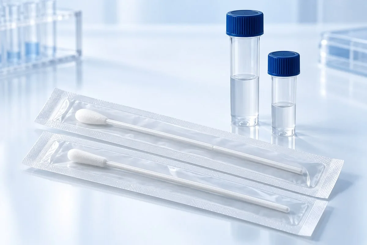Choosing swabs and transport media before collection
